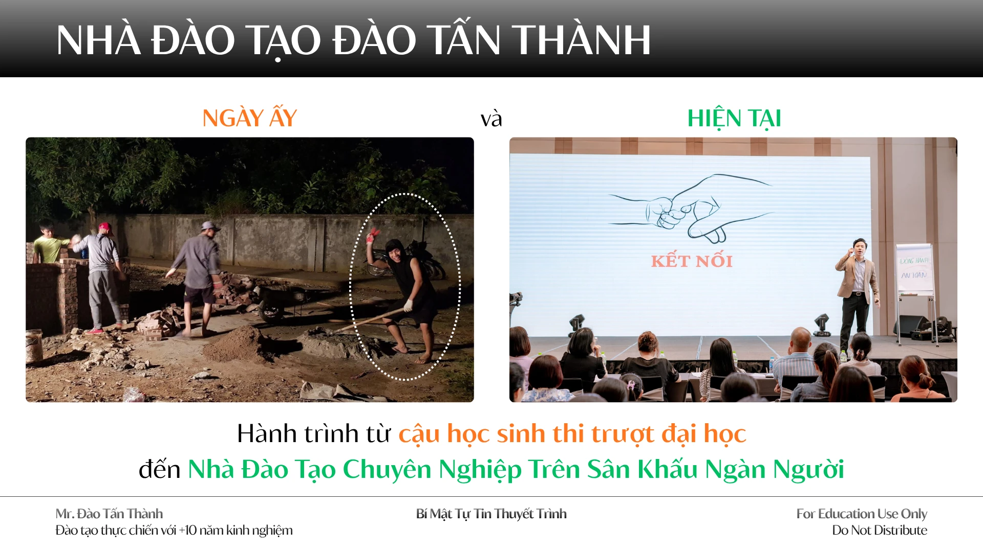 Nhà đào tạo Đào Tấn Thành: ngày ấy là cậu học sinh thi trượt đại học làm việc tay chân trên công trường, hiện tại là nhà đào tạo chuyên nghiệp trên sân khấu ngàn người